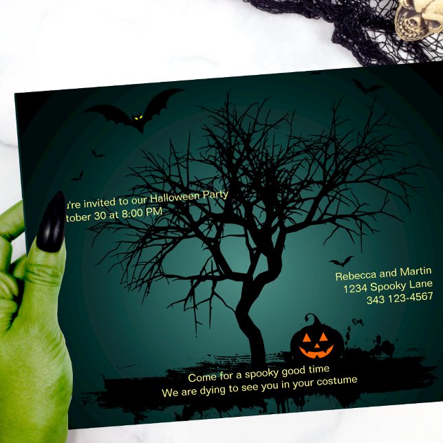 Convite para o Festa de Halloween de Spooky Green  (Criador carregado)
