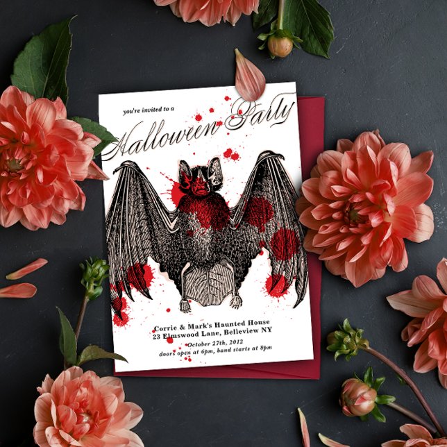 Convite para o Festa de Halloween do Vampiro Gótic (Criador carregado)