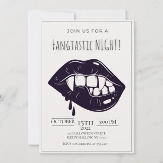Convite para o Festa de Halloween Fangtástico Mini