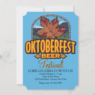 Convite para o Festival de Cerveja Oktoberfest