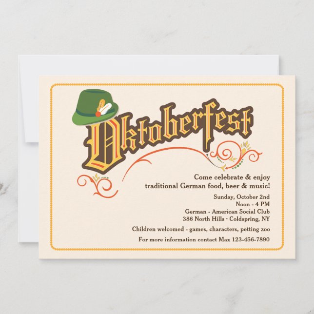 Convite para o Festival Oktoberfest (Frente)