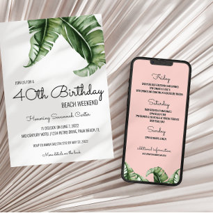 Convite para o Fim de Semana de Aniversário Tropic