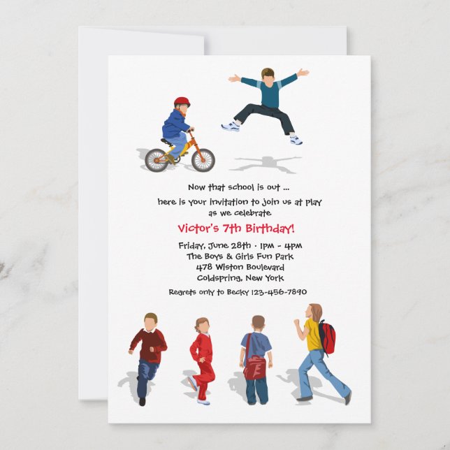 Convite para o final do ano escolar (Frente)