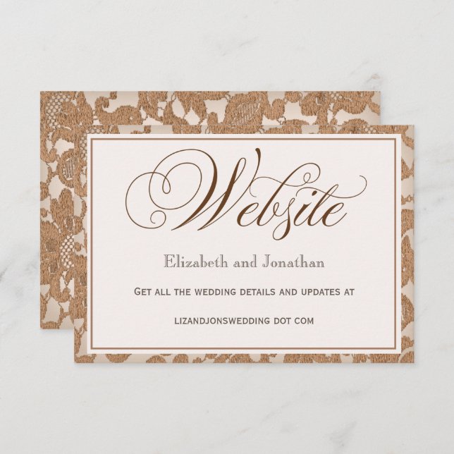 Convite para o Gabinete do Site de Casamento de Lo (Frente/Verso)