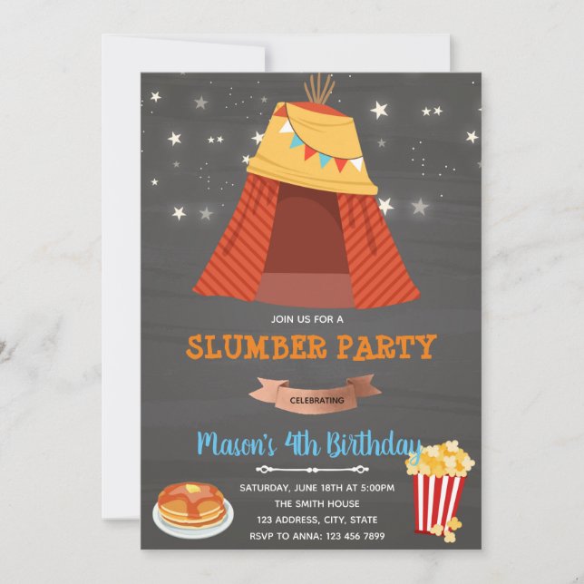 Convite para o garoto do pijama (Frente)