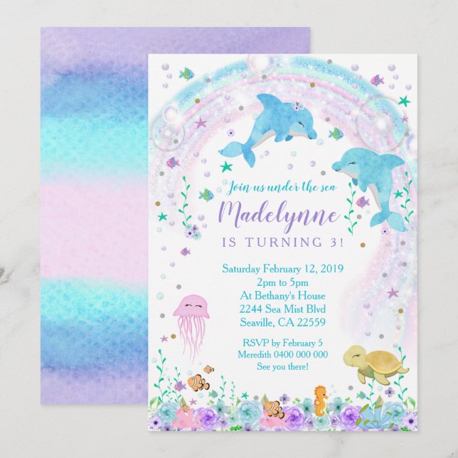 Convite Para O Golfinho, Golfinho Sob O Convite Pa (Frente/Verso)