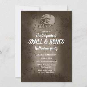 Convite para o Halloween de Skull e Bones