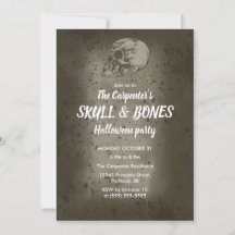 Convite para o Halloween de Skull e Bones