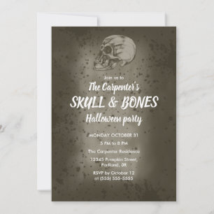 Convite para o Halloween de Skull e Bones