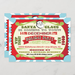 Convite para o ingresso de festas de Natal de Féri