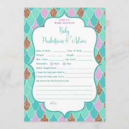 Convite para o jogo de Chá de fraldas da Sereia em