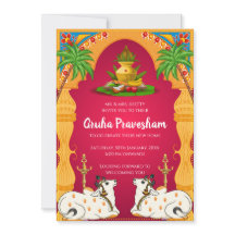 Convite para o lar indiano Gruhapravesham