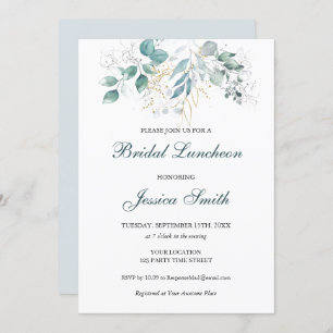 Convite para o Luncheon de Watercolor Bridal