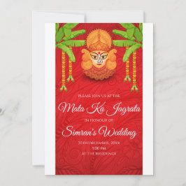 Convite para o Mata ka Jagrata Convite para a puja