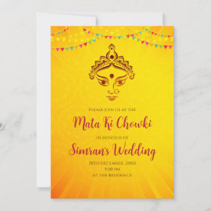 Convite para o Mata ka Jagrata do Mata ki Chowki
