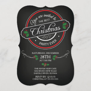 Convite para o Melhor Festa de Natal do Chalkboard