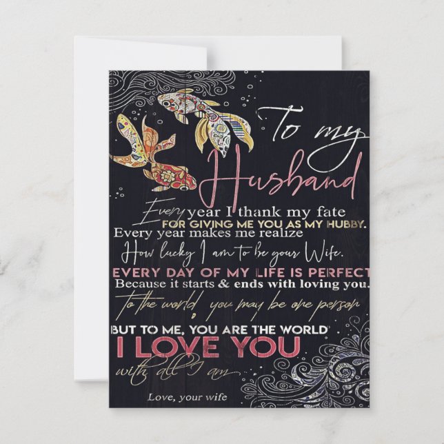Convite Para o meu Design do marido, novo presente para ca (Frente)