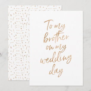 Convite Para o meu irmão no dia do meu casamento