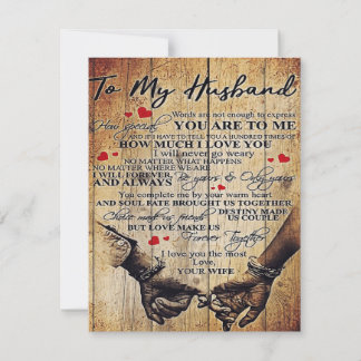 Convite Para o meu marido Design | Carta Para Ele | Bonito