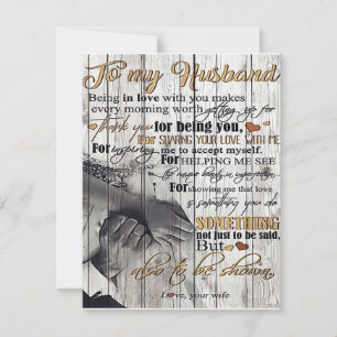 Convite Para o meu marido Para a minha letra de marido