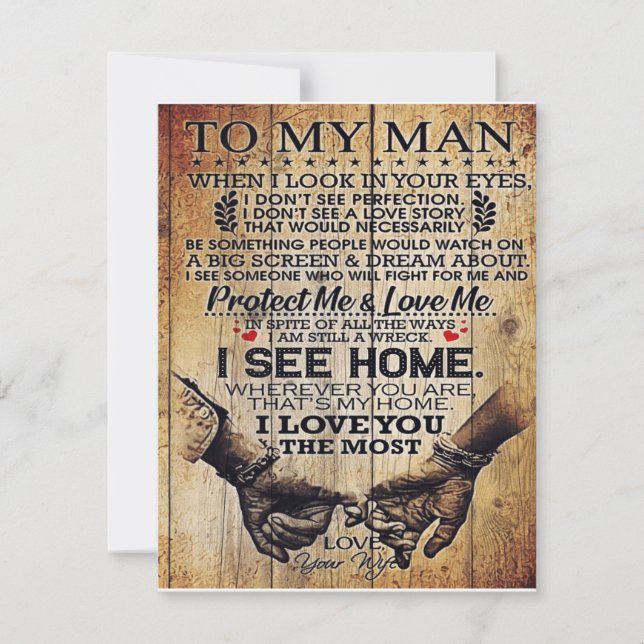 Convite Para o meu marido | Presente De Aniversário Para O (Frente)