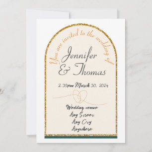 Convite para o nosso casamento/limite de ouro
