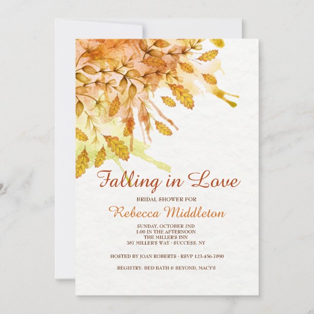 Convite para o outono de Nova Inglaterra (Frente)