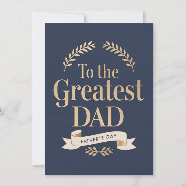 Convite Para o Pai Maior - Placa de Dia de os pais (Frente)