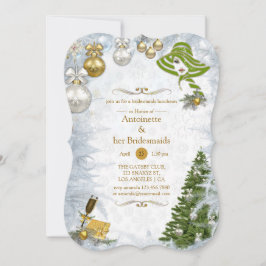 Convite para o Partido Bridal do Natal Branco