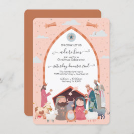 Convite para o Partido da Cena de Natal Religioso