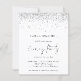 Convite para o Partido de Casamento de Glitter de 