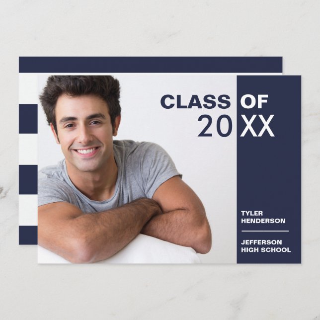 Convite para o Partido de Fotos para Graduação Bra (Frente/Verso)