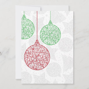 Convite para o Partido Enfeites de natal Verdes e 