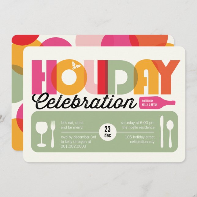 Convite para o Partido Moderno das Férias Tipograf (Frente/Verso)