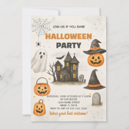 Convite para o Partido Moderno do Halloween