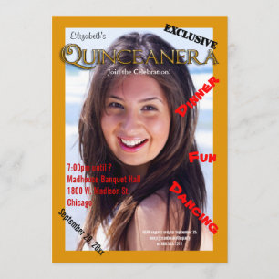Convite para o Partido Quinceanera Style da Revist