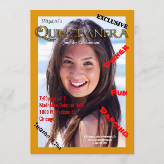 Convite para o Partido Quinceanera Style da Revist