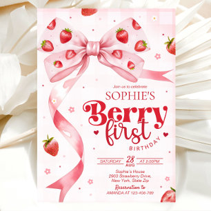 Convite para o primeiro aniversário da Berry, 1º a