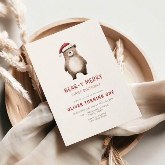 Convite para o Primeiro Aniversário da Feliz Bear  (Criador carregado)