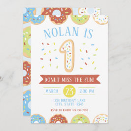 Convite para o Primeiro Aniversário da rosquinha