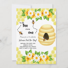 Convite Para O primeiro aniversario De Abelhas No