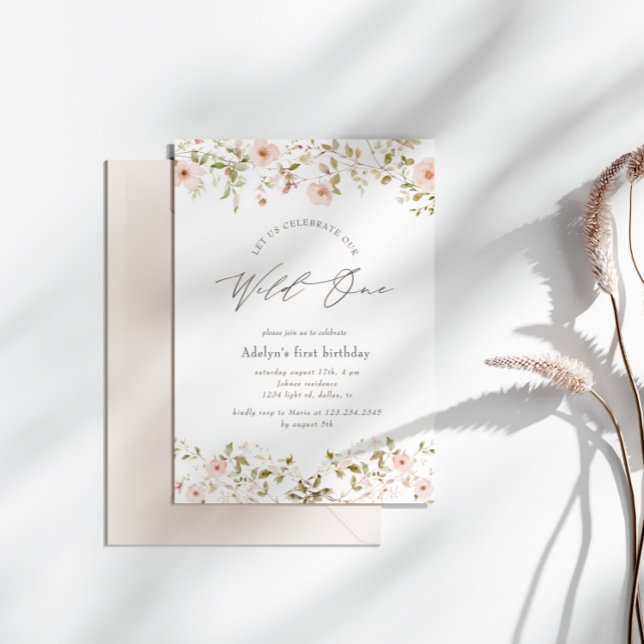 Convite para o Primeiro Aniversário de Rosa Selvag (Criador carregado)