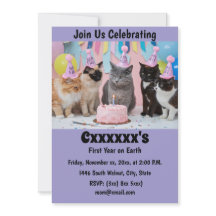 Convite para o Primeiro Aniversário do Bebê