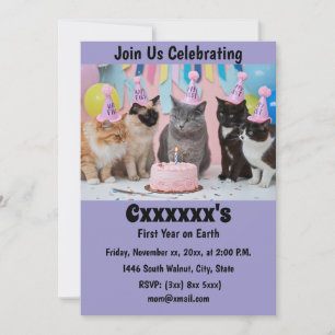 Convite para o Primeiro Aniversário do Bebê