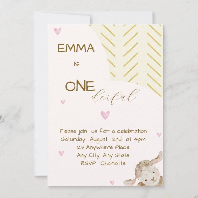 Convite para o Primeiro Aniversário do Bebê (Frente)