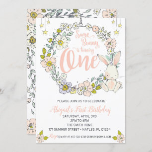 Convite Para O Primeiro Aniversário Do Bunny