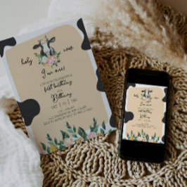 Convite para o primeiro aniversário do DIXIE Cow