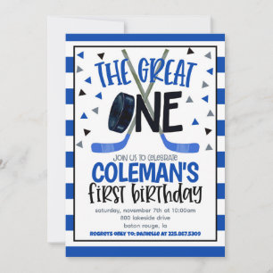 Convite para o primeiro aniversário do Hockey