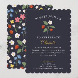 Convite para o primeiro aniversário do marinho Str