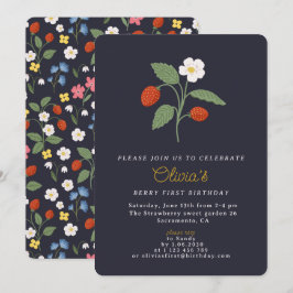 Convite para o primeiro aniversário do marinho Str